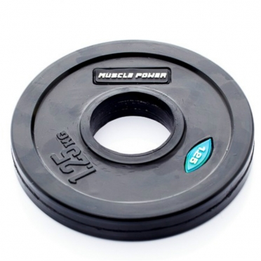 Muscle Power Olympic disc 1,25 kg rubber covered Ø 50 mm black 